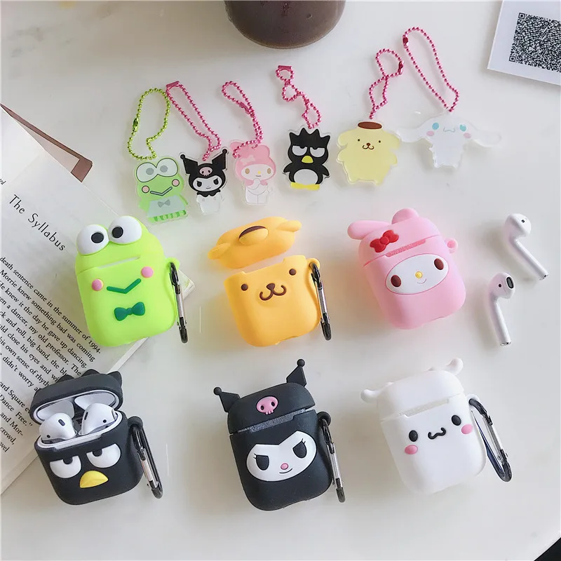 

Cute Case for AirPods Silicone Protective Cover Bluetooth Earphone Case for Apple Airpods2 Accessories with Keychain My Melody