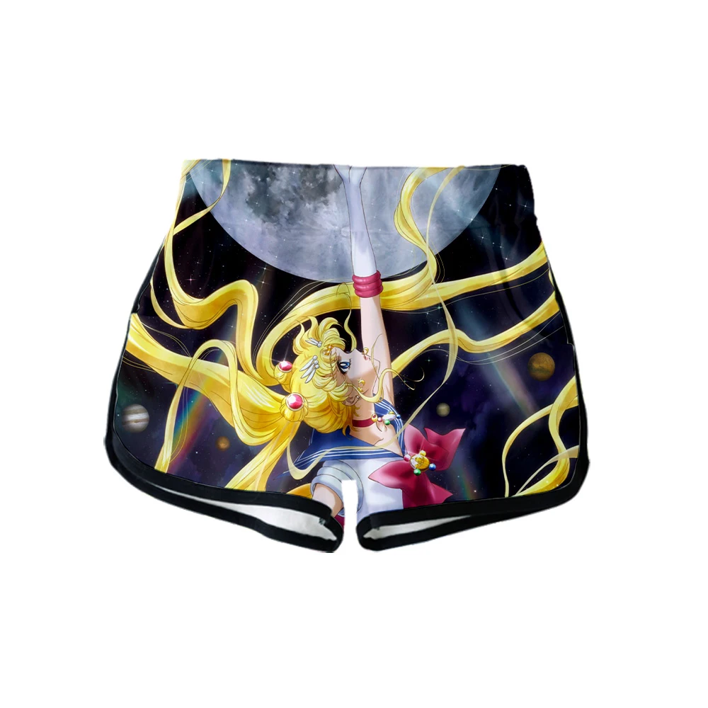 

2019 NEW 3D print Japan Anime girl Sailor Moon Kawaii Summer Women Casual Harajuku Cute girl Hot Sale Sexy Shorts Clothes
