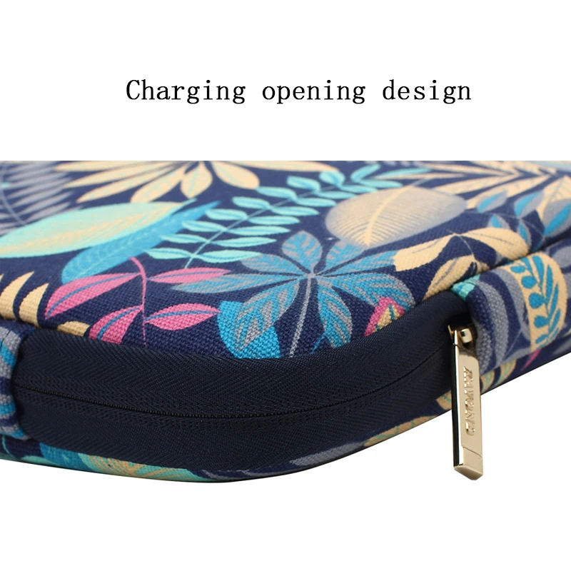 Waterproof Canvas Printing Women Men Sleeve Laptop Bag For Macbook Air 13 Pro 11 12 14 15 Case For Xiaomi Asus Lenovo Cover