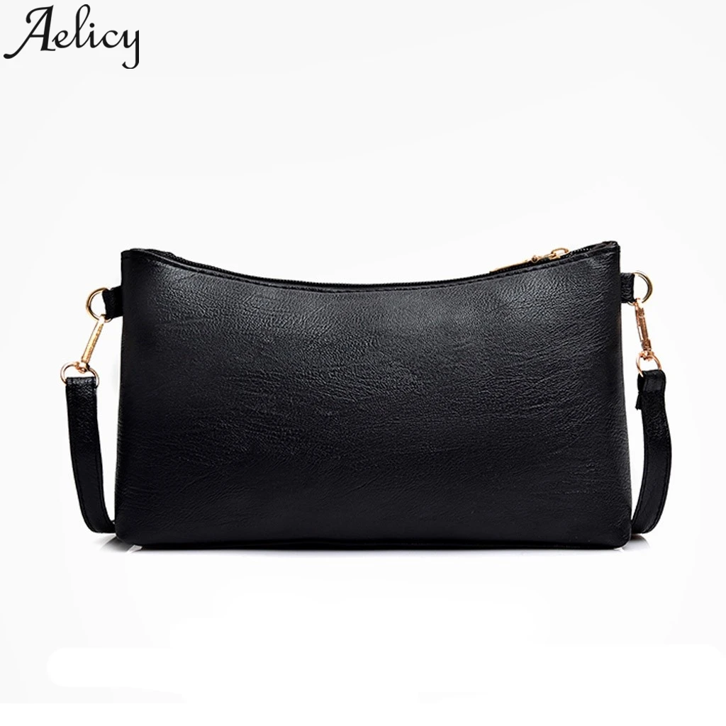 Aelicy 2019 FashionTop-مقبض السعة جلدية Crossbody حقائب كتف المرأة حقيبة ساع يد سلسلة حقيبة حقيبة صغيرة