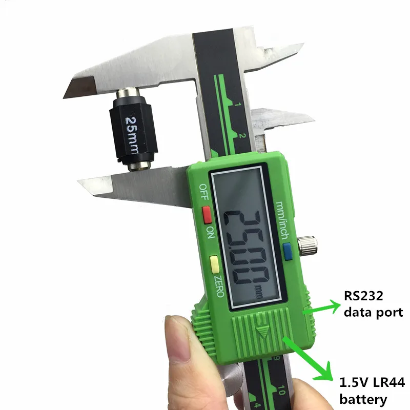 Цифровой штангенциркуль зеленого цвета 0-150 мм 6 дюймов Электронный штангенциркуль из нержавеющей стали цифровой штангенциркуль Schieber guage