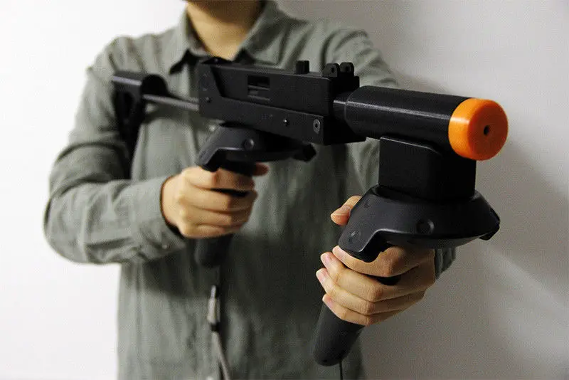 Контроллер движения VR игра автомат винтовка стрельба пистолет двойная ручка для htc Vive