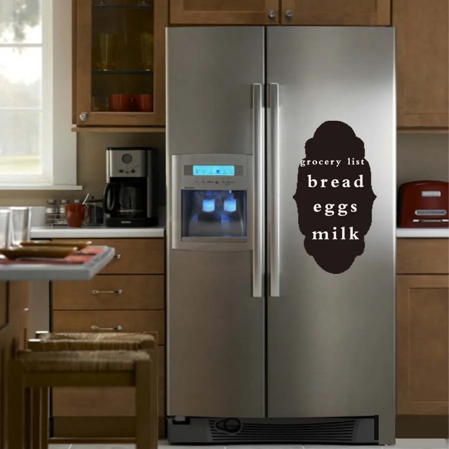

Creatively Chalkboard Fridge Sticker For Kitchen Decor Vinyl Wall Decals Removable Waterproof for Kitchen Dining Room Home Decor