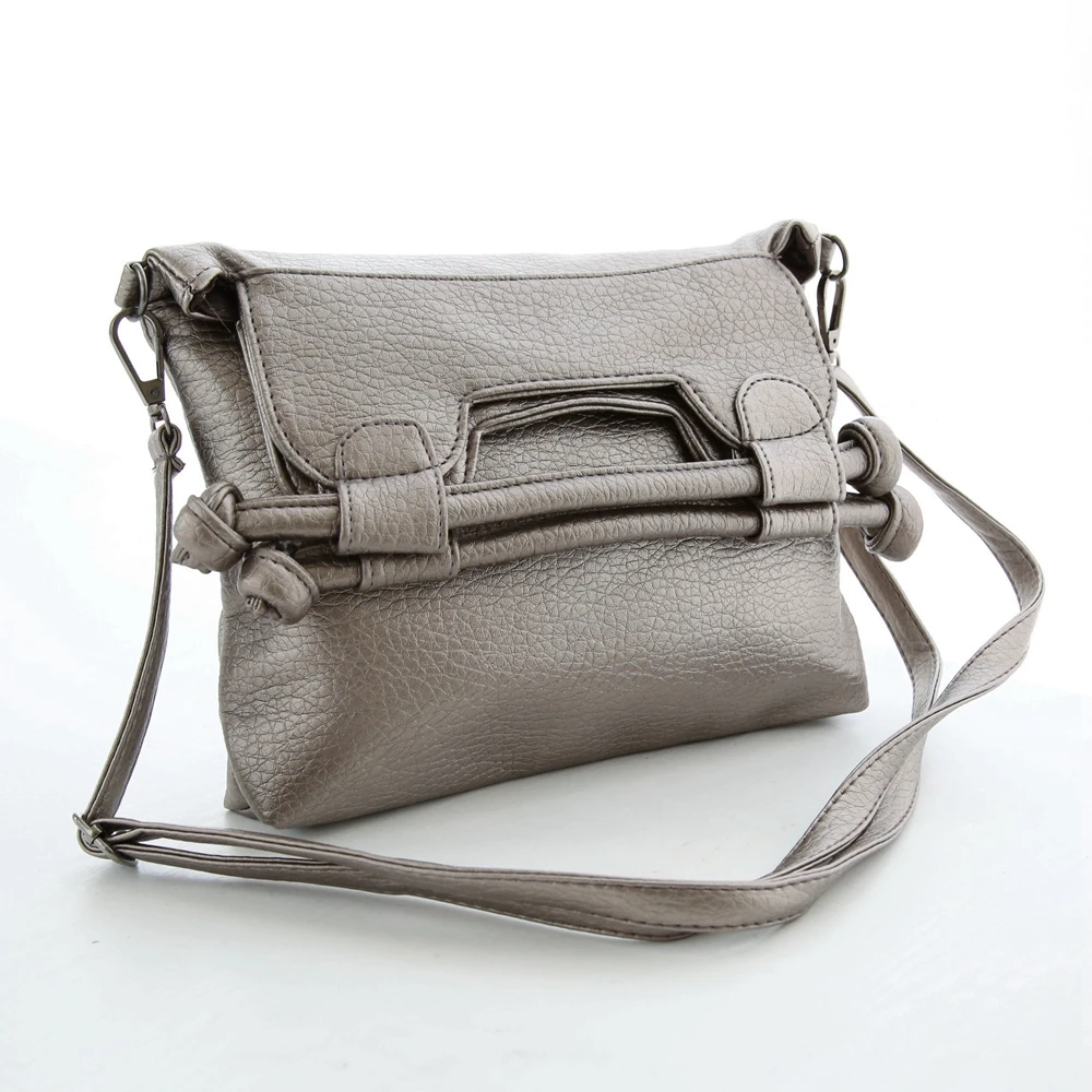 Herald Fashion Design Women Fold Over Bag Vintage Soft PU Leather Women