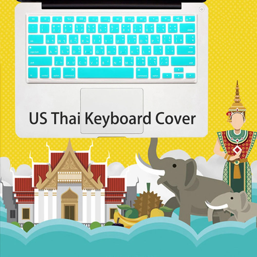 Тайская тайская силиконовая крышка клавиатуры для Apple macbook Air Pro retina 13 15 17 защитная кожа для mac book ноутбук пленка