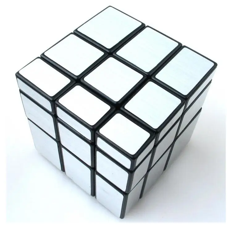 3x3x3 Magic Mirror Cube Professional Magic Cast Coated Puzzle Speed Cube Learning Education Toys For Children Magic Cube - Цвет: Black Silver