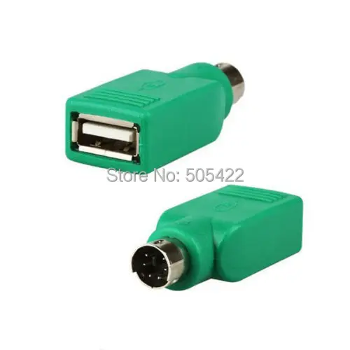 

50pcs/lot USB Female to PS2 PS/2 Male Adapter Converter for PC Keyboard Mouse High Quality