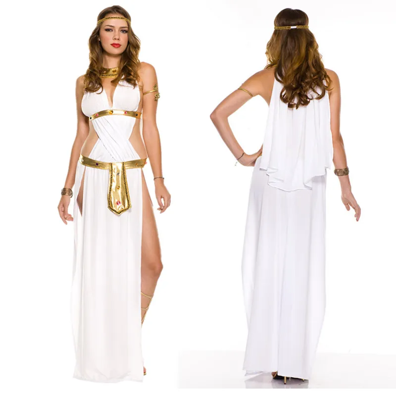 New Adult Womens Sexy Halloween Party Greek Venus Goddess Costumes ...