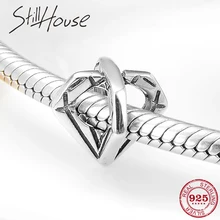 2019 Fashion 925 Sterling Silver Polygon Charms Beads for Jewelry Making Fit Original Pandora Bracelet geoki 925 sterling silver treasure lock charms fit original pandora bracelet lucky pendant necklace beads jewelry making women