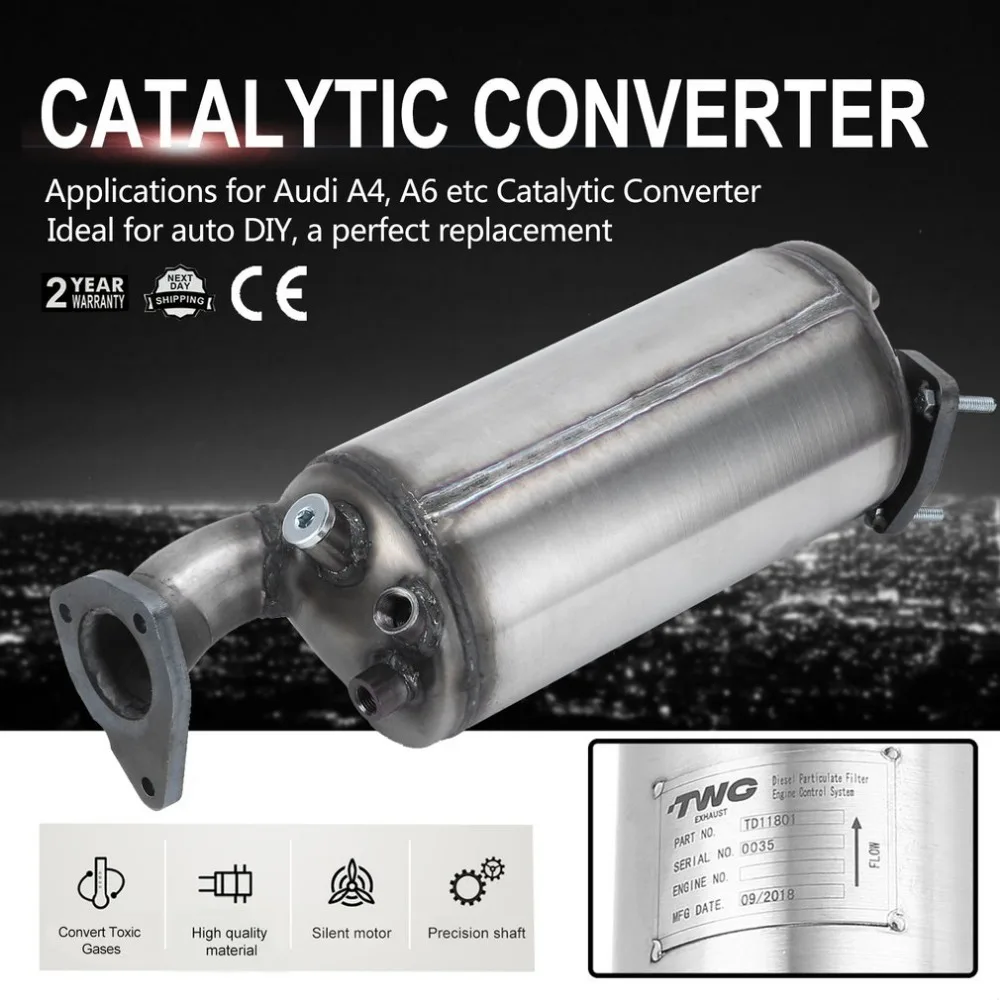 

Newest Professional Car High Flow Catalytic Converter Durable Stainless Steel Catalytic Converter Suitable for Audi A4 A6 Diesel