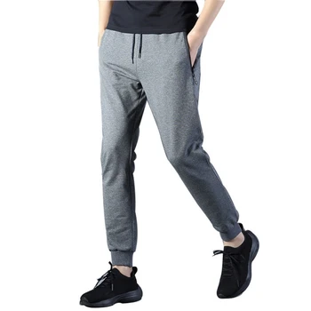 

New Brand Men Pants 3XL Autumn Casual Mens Trousers Men Clothing 2018 Black Grey Fitness Knitted Cropped Legging Male