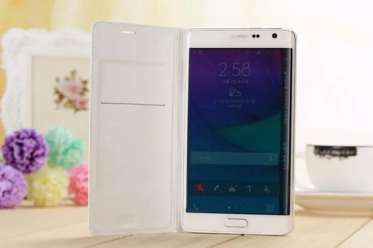 Slim Leather Wallet Case Flip Back Cover Battery Housing Carrying Bag With Card Holder Mask For Samsung Galaxy Note Edge N9150 kawaii samsung cases