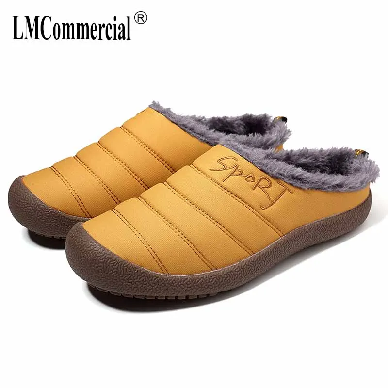

lovers slippers fashion leisure shoes plus cashmere warm indoor cotton mens slippers outdoor home slippers men women winter
