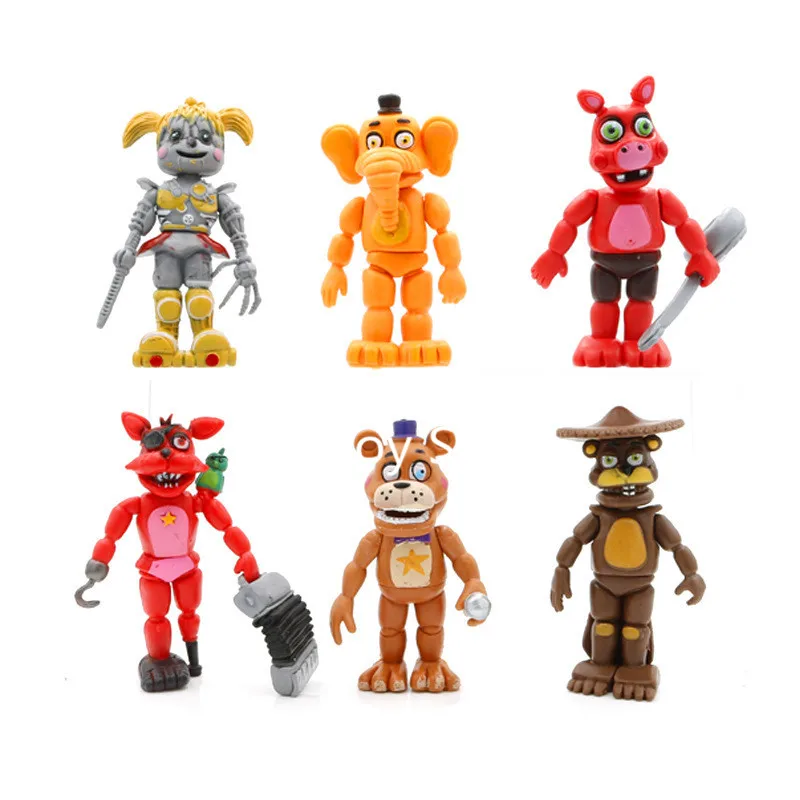 6 шт./компл. Five Nights At Freddy's фигурка игрушки FNAF Bonnie Foxy Freddy Fazbear Bear Модель Куклы
