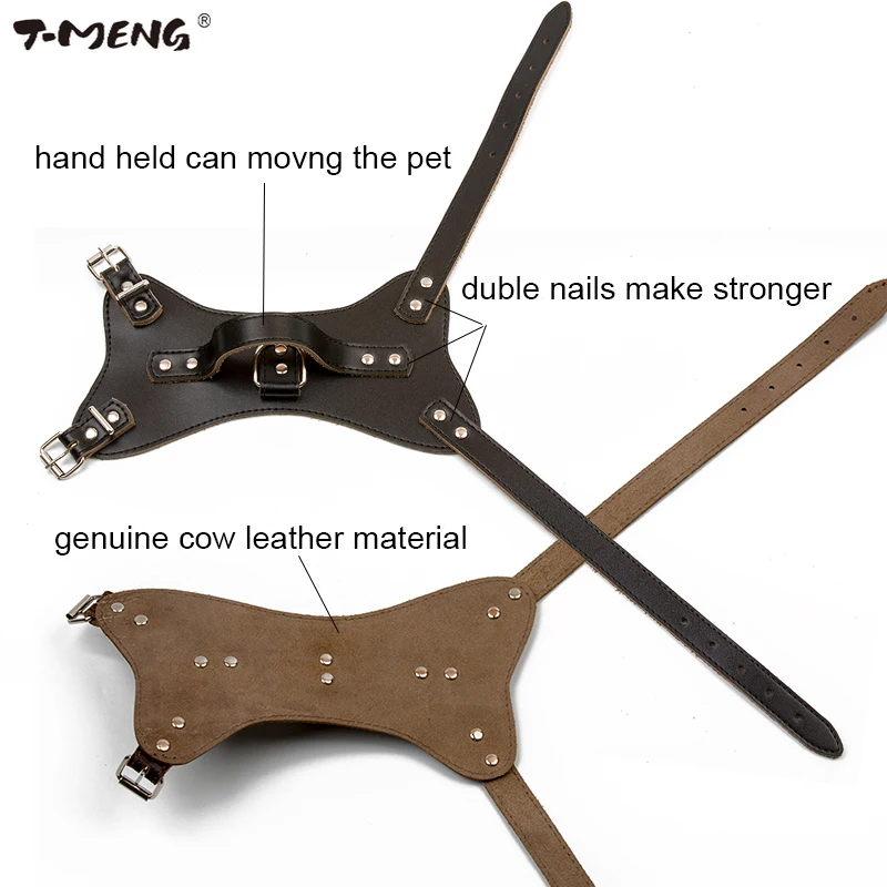 НОВАЯ тонкая жилетка из натуральной кожи для собак k9 питомец|dog harness|genuine leather dog