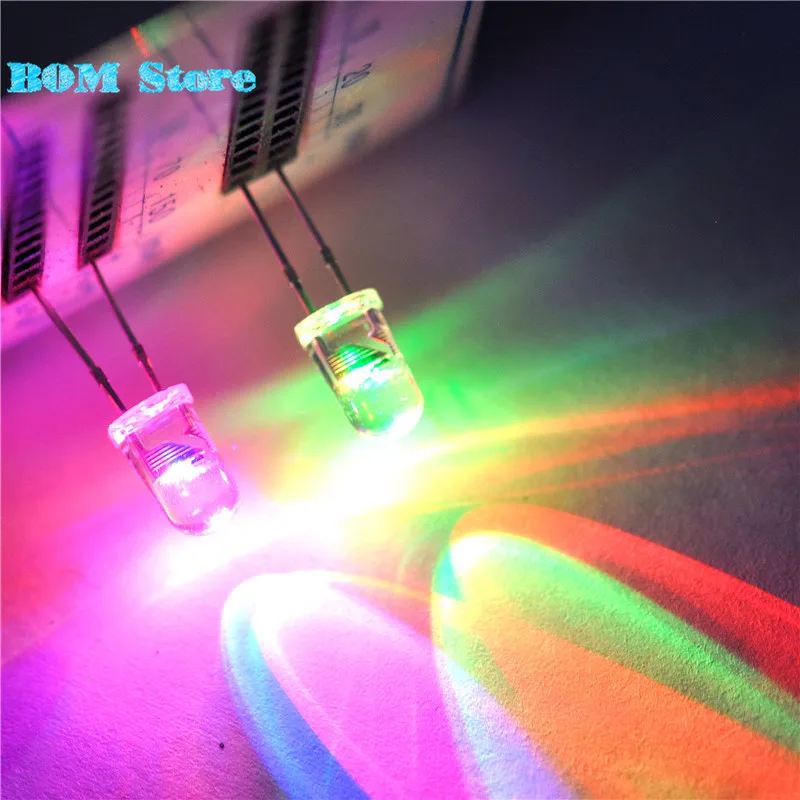 100pcs Super Bright 5mm Round UV colorful Led Emitting Diode F5 LED light for DIY lights