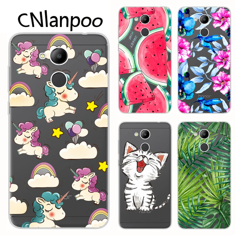 CNlanpoo Case For Huawei Honor 6C Pro Design Soft TPU Silicone Back Protective Cover V9 Play Fundas |