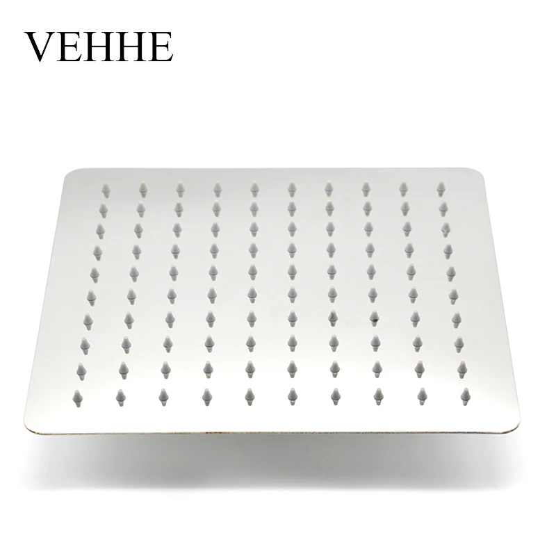 

VEHHE 10 Inch Square Bath Ceiling Shower Stainless Steel Big Rain Shower Bathroom Fixture Shower Top Wall Mounted Shower Head
