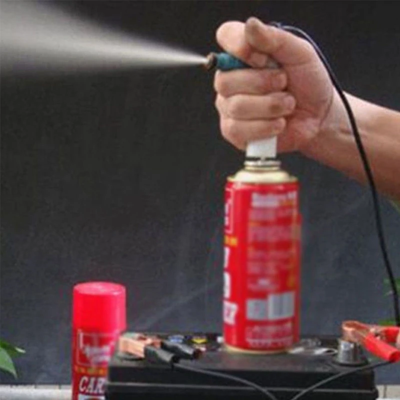 

Vehicle Fuel Injector Flush Cleaner Adapter DIY Kit Car Cleaning Tool 2 Nozzles
