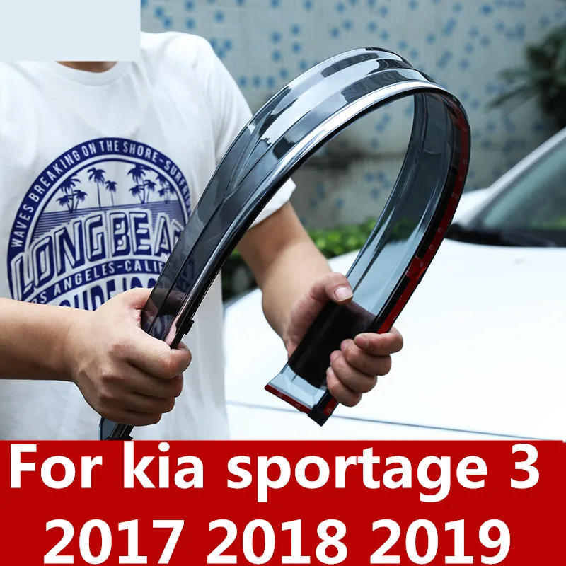 

Car waterproof decorative strip sun visor special modified window rain eyebrow decoration For kia sportage 3 2017 2018 2019