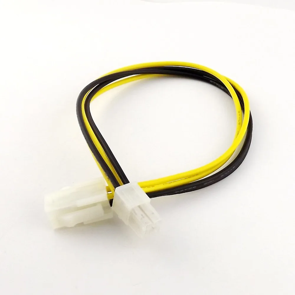 

3 шт. ATX 4-контактный штекер-гнездо для материнской платы ПК, разъем питания, кабель адаптера 31 см