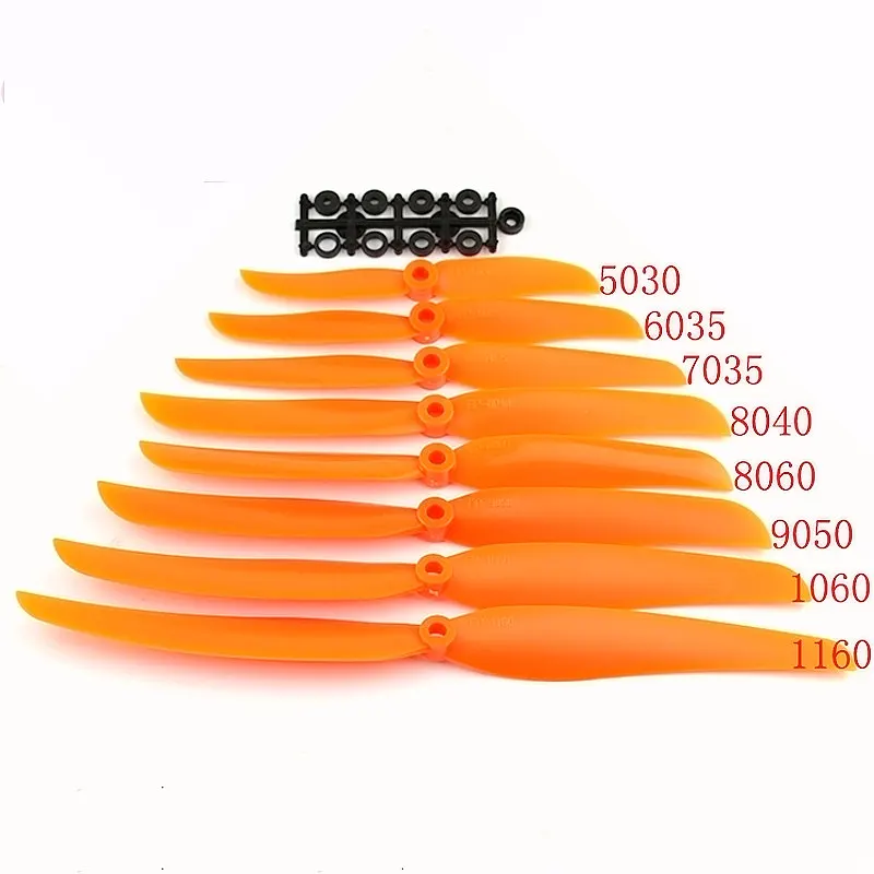 10 шт./лот RC EP Propeller 2-Blade Prop 5030 6035 7035 8040 8060 9050 1060 1160 прямой привод с адаптером для