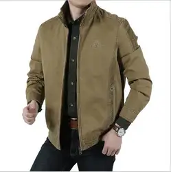 Мода 2019 для мужчин куртка 4XL хлопок плюс размеры свободные Военная Униформа 2019 2017 Весна s повседневные пальт