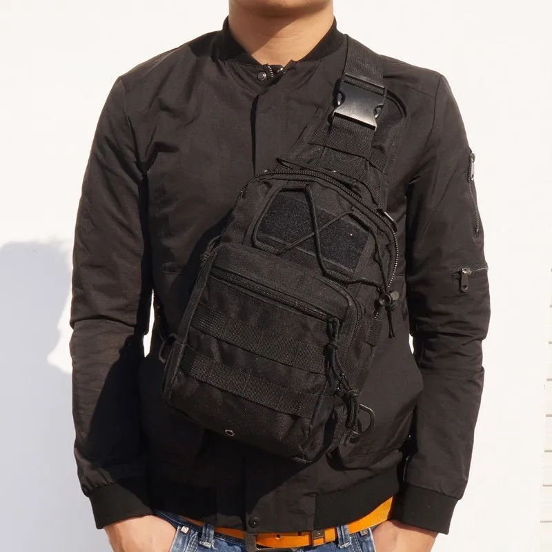 600D Военная тактическая сумка на плечо EDC Открытый рюкзак для путешествий водонепроницаемый походный рюкзак для кемпинга охотничьи камуфляжные армейские сумки - Цвет: Black