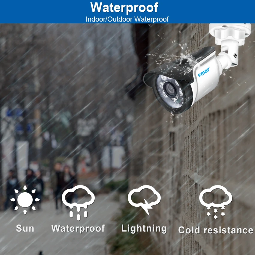 Najtaniej Smar H.264 kamera IP Bullet 720P 960P kamera ochrony 1080P zewnętrzna wewnętrzna 24 godziny nadzór wideo Onvif POE 48V opcjonalnie