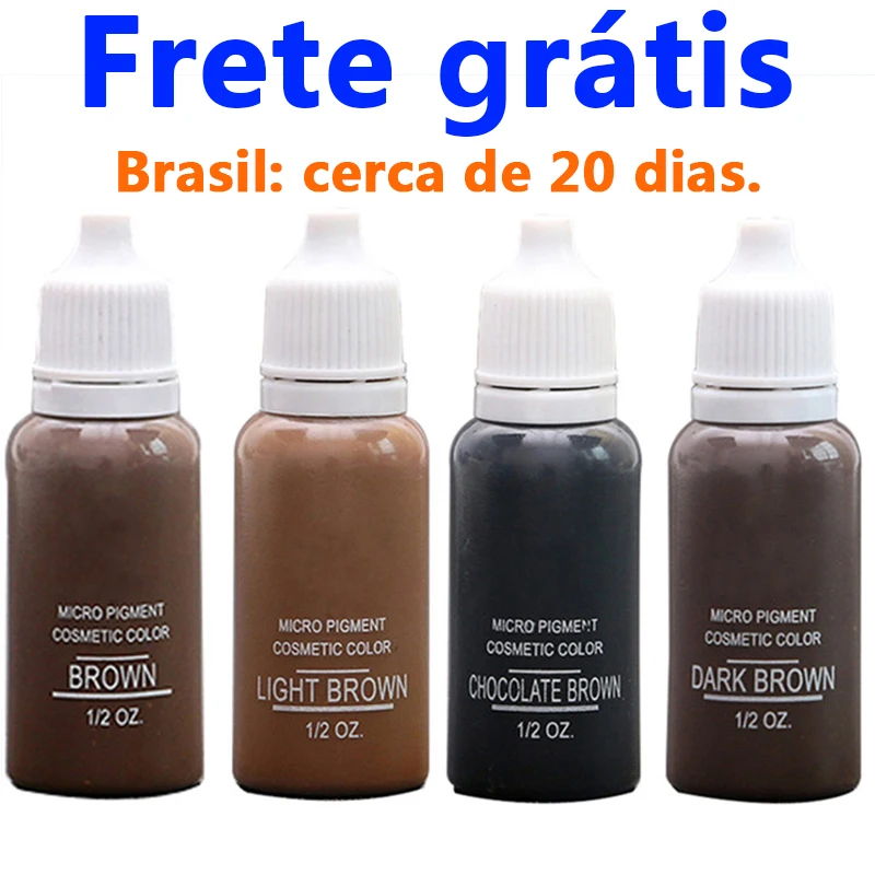 

4 Colors USA Brow Microblading Pigments Inks Dark Light Brown For Eyebrows Permanent Makeup Basic Eyebrow Dye For Tattooing
