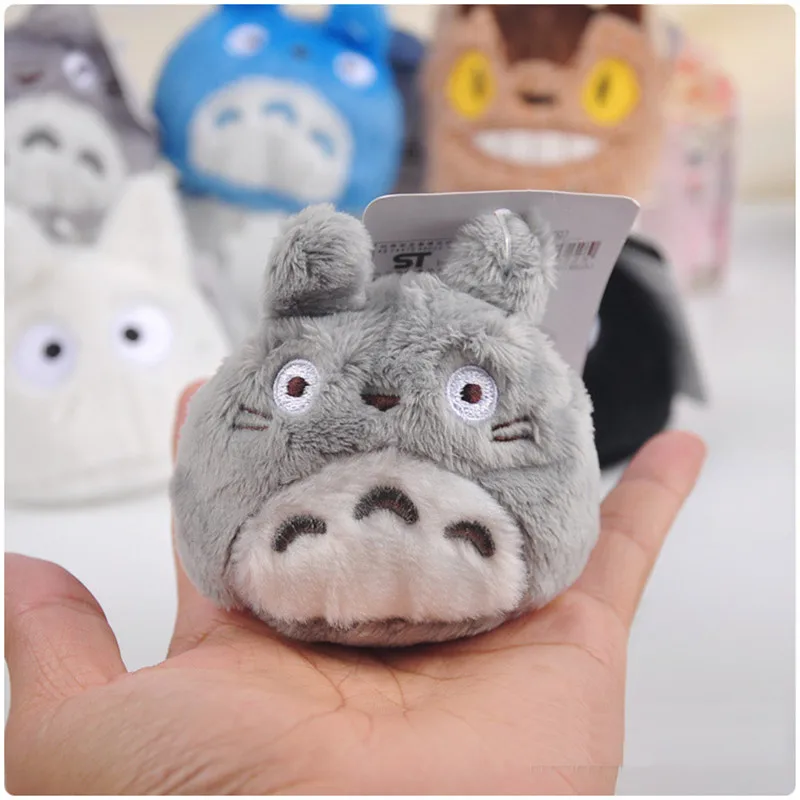 Japan Anime My Neighbour Totoro Plush Dolls Hayao Miyazaki Totoro Bus Cat Spirited Away Coal Briquette Plush Toys 6pcslot 7cm (9)