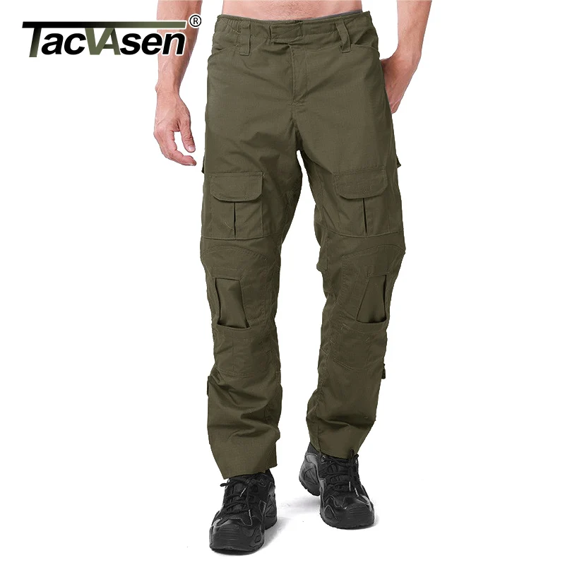 TACVASEN военная одежда мужские тактические брюки карго рип-стоп армейские боевые брюки Пейнтбол страйкбол брюки рабочие охотничьи брюки 40