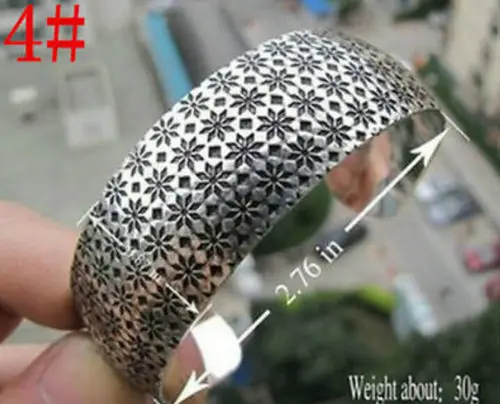 

Free shipping >>10pc>>>>Hot! ! !!!!!!!!New Tibetan Tibet silver Totem Bangle Cuff Bracelet 2 style