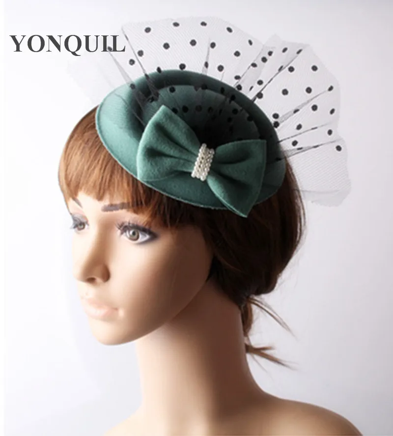 ladies green wedding hats