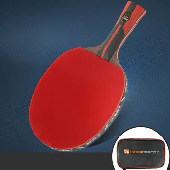 

Table Tennis Paddle Ping Pong Racket Soft Sponge Rubber Ergonomic Long/Short Handle Table Tennis Racket