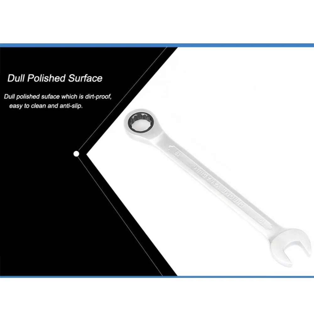 VECONOR 9 pieces combination ratchet wrench set ratcheting key wrench spanner 72 teeth 8, 9, 10, 11, 12, 13, 14, 17, 19mm