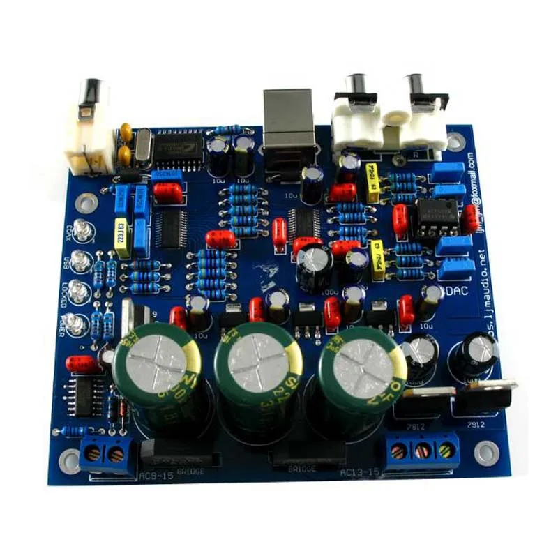 CS8416+CS4398 DAC DIY Kit with USB Coaxial 24/192K Decoder 32K-192K/24Bit AC15V for Hifi Amplifier F4-002