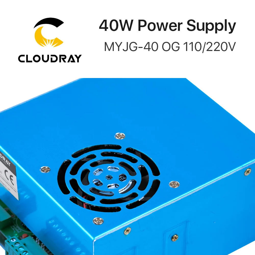 MYJG 40W T CO2 Laser Power Supply 110V/220V High Voltage for Laser Tube Engraving Cutting Machine 1 Year Warranty