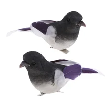 2 штуки ручной работы искусственный Magpie пернатая птица украшение для дома, сада Птица Taxidermy для потрясающих сезонных дисплеев