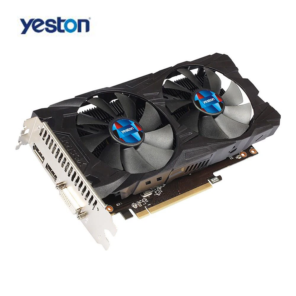 

Yeston RX560D GPU 4G GDDR5 Gaming Graphics Card 128bit 4K Video Graphics Cards for PCI-E X16 3.0 HDMI DVI DP 896 SP Dual Fans