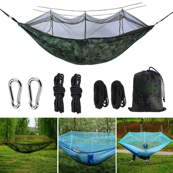 

High Quality Portable Hammock with Mosquito Net Durable for Outdoor Camping Traveling Beach FG66