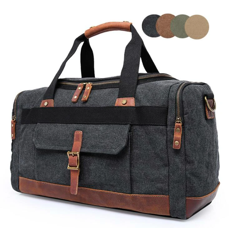 

112117 yesetn unisex women men big canvas bag large capacity travel bag