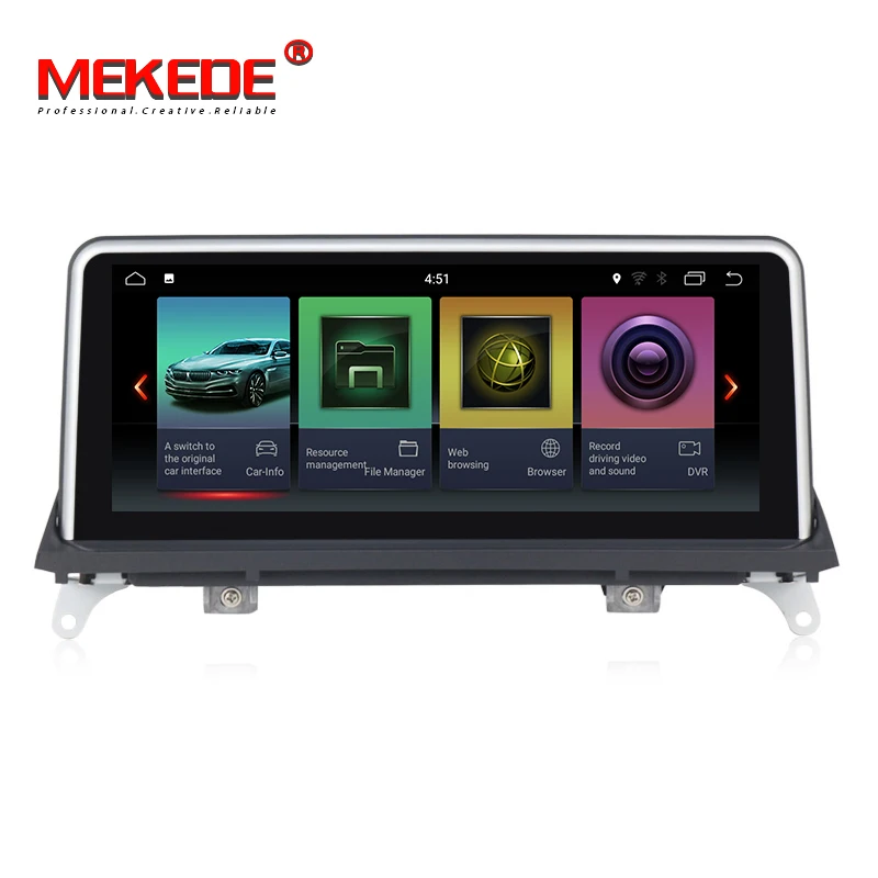 Perfect MEKEDE ID7 Android 8.1 car radio multimedia player for BMW X5 E70 2007-2013/BMW X6 E71 2007-2013  touch Screen CIC CCC System 1