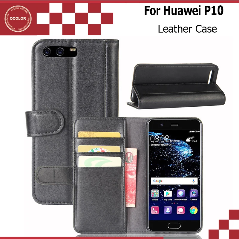 Ocolor для Huawei P10 футляр из натуральной кожи Filp Обложка с подставкой кошелек