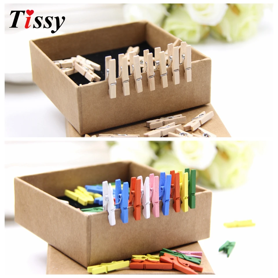 

Hot!100PCS 25mm Colorful Wooden Clips Walnuts Soldiers Photo Clothespin Clips DIY Craft Christmas Party Wedding Home Decoration
