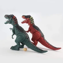 Ходячая игрушка динозавра, модель динозавра, модель тираннозавра Рекс, с огнями и звуками и проекцией, реальное движение, укладка яиц