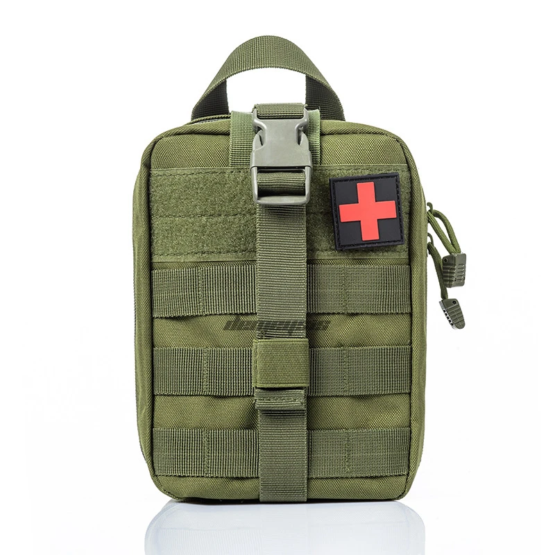Тактический медицинский КОМПЛЕКТ ПЕРВОЙ ПОМОЩИ Открытый аварийный Молл медицинский пакет военный Путешествия охотничья сумка - Цвет: green