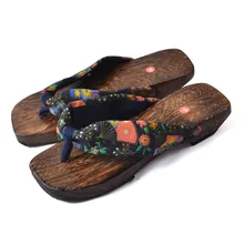 Japanese Geta Heel Flip Flops For Woman 2017 Summer Onmyoji Anime Cosplay Costumes Wooden Shoes Japanese Geta Clogs For Female