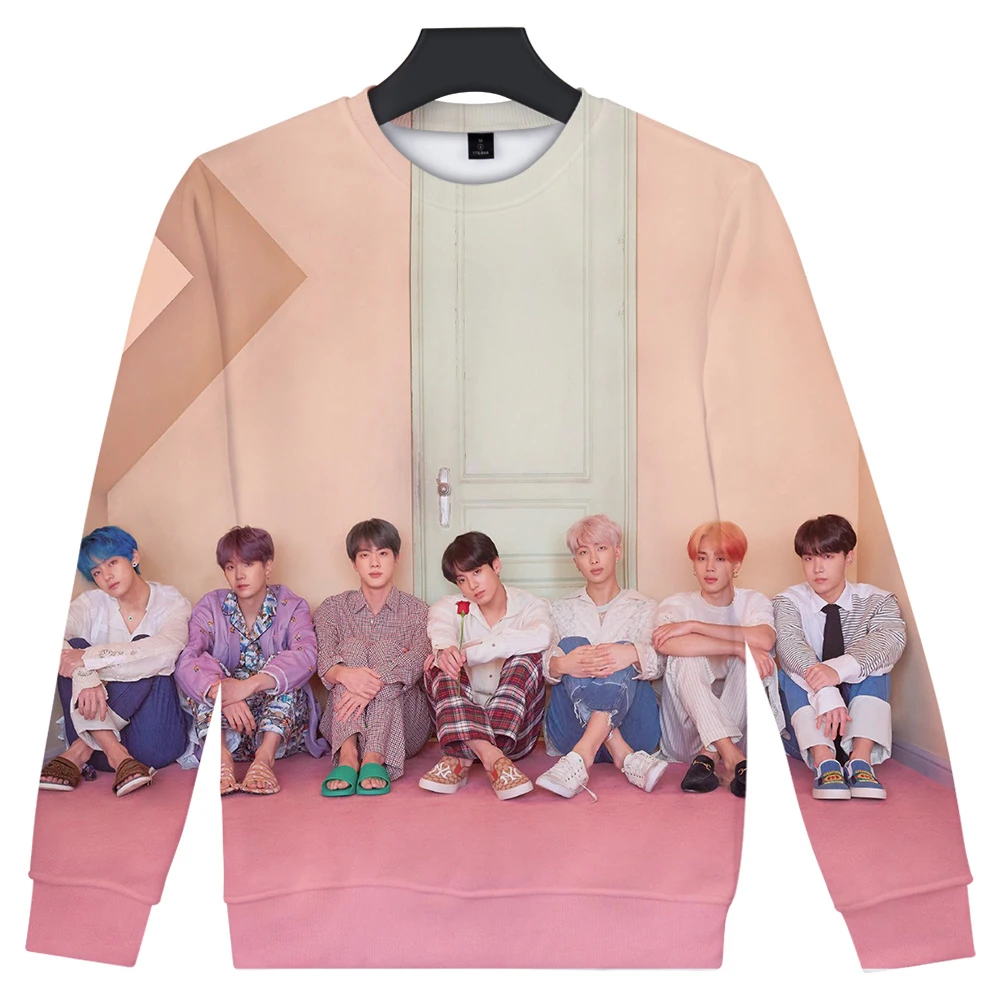 

2019 NEW popular KPOP new album 3D Print Cool Street Casual Cool Hip Hop Sports Popular Women/men Sweatshirts jimin Clothing