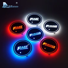 Airspeed светодиодный подстаканник Форсаж чашки коврики-держатели колодки для BMW Ford Toyota Kia Renault, Chevrolet Mercedes автомобиль-Стайлинг